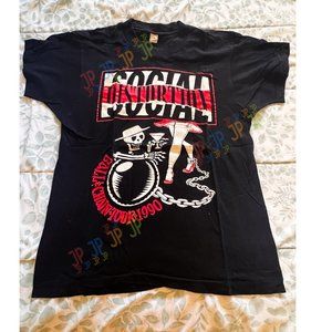 Social Distortion VINTAGE 1990 Tour Shirt Ball and Chain Mike Ness